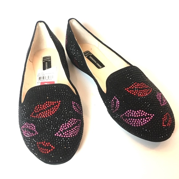 INC International Concepts Shoes Nwt Inc Lips Rhinestone Flats